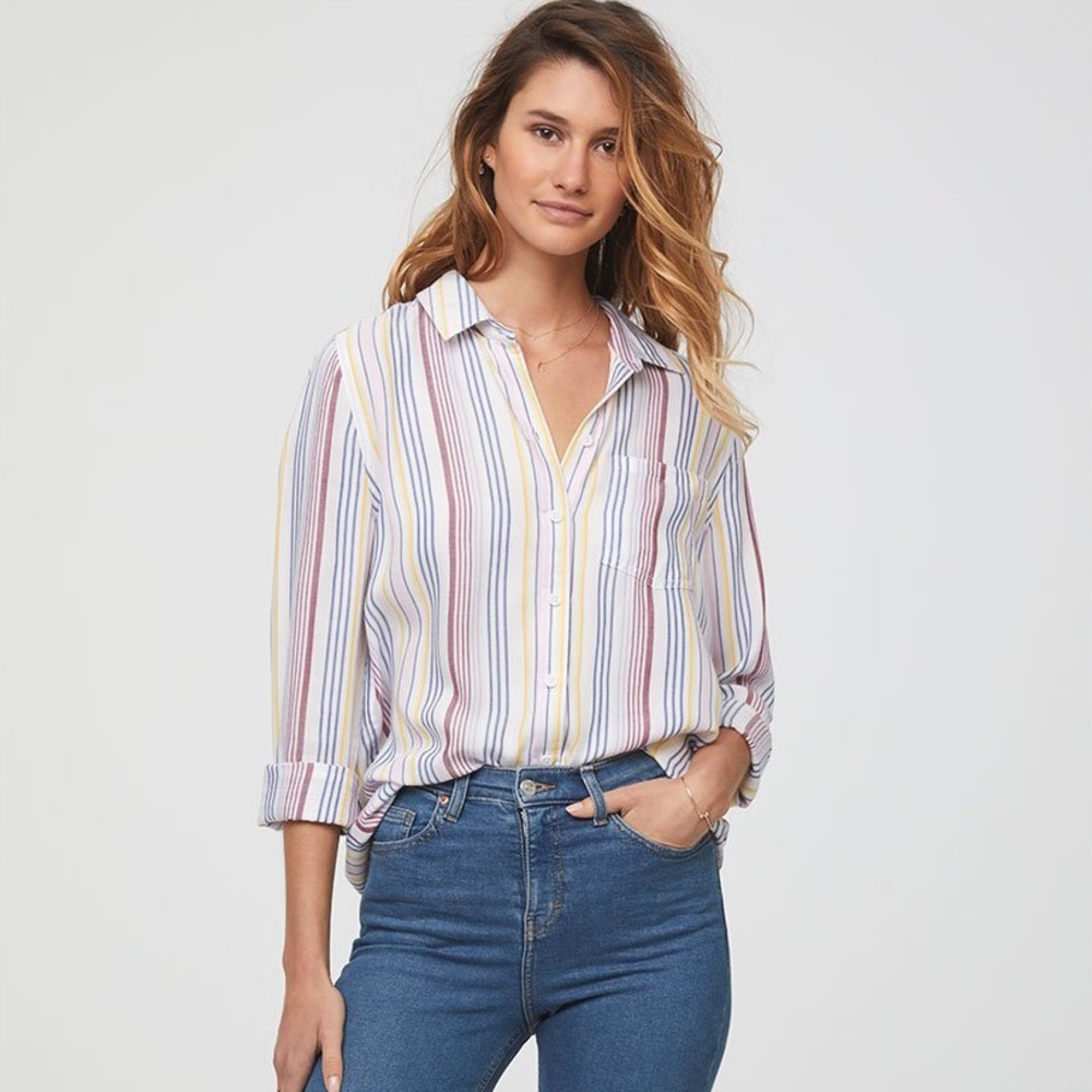 BEACHLUNCHLOUNGE Sunset Stripe Button Down Shirt